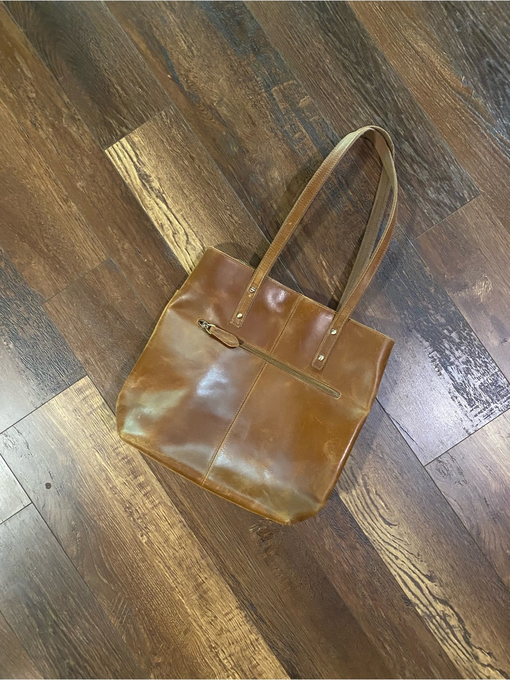 Classic Brown Leather Tote Bag